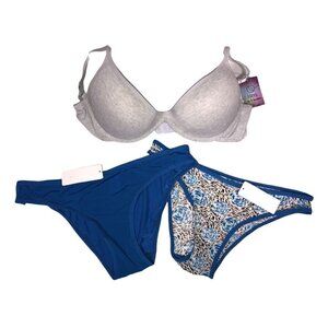 HERS by Herman Large 36B Bras & Panties Underwear Bundle Lot Lace Sexy New NWT